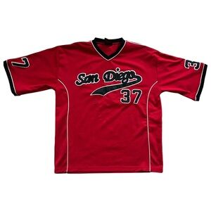 South West Athletic Collection San Diego Red Black #37 Jersey Size Medium